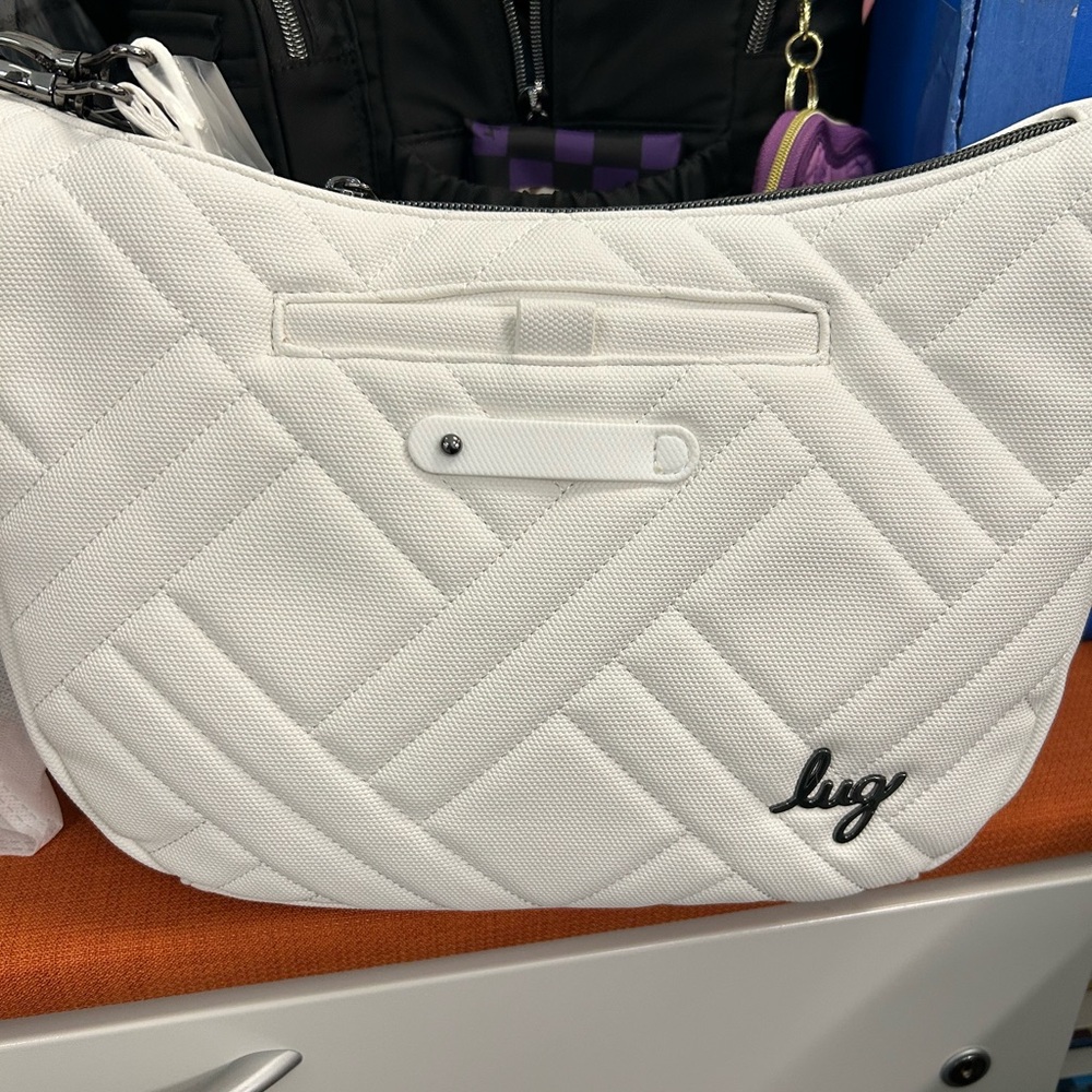 Lug Harmony White Matte Luxe Quilted Bag NWT